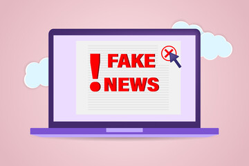 Fake news. Propaganda in the mass media. Vector illustration