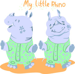 Obraz na płótnie Canvas Little Rhino