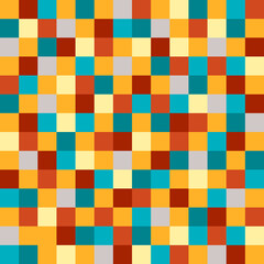 Abstract geometric seamless pattern. 60s 70s style background . Scandinavian pattern in retro colors.