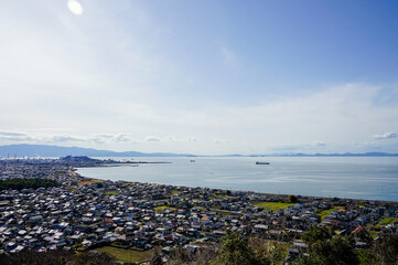展望台からの新居浜市の眺望