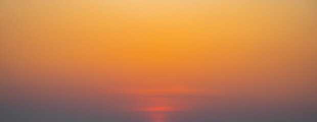 Panorama Colorful Gradation of shades sunset background with soft focus.