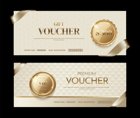 Luxury voucher and vip coupon backgrounds