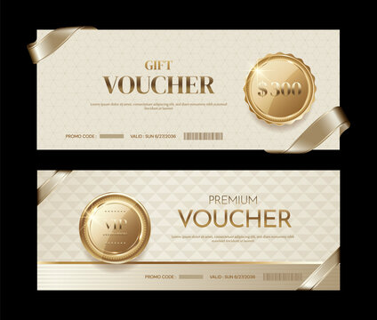 Luxury voucher and vip coupon backgrounds © LHG