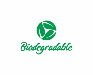 Biodegradable label sticker badge Vector
