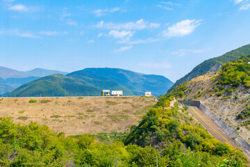 very beautiful landscape in georgia in summer