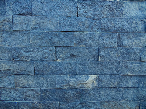 Blue Stone Bricks Wall Texture.