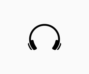 Headphone icon design template. Headset vector sign.