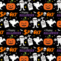 halloween seamless pattern