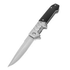 Knife tourist, hunting, tactical, military for survival and self-defense. Steel blade. An isolated...