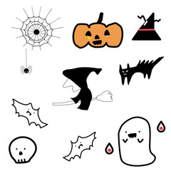 halloween monsters set