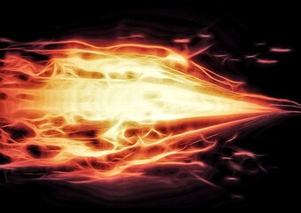 幾何学的な光の矢印の3dイラスト