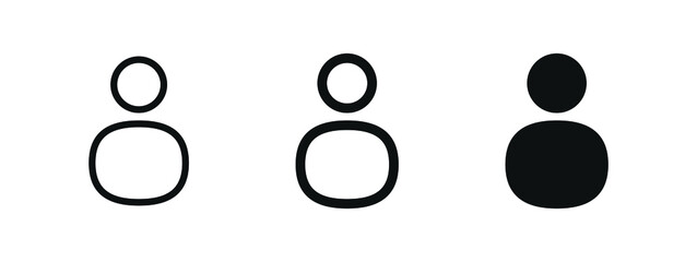 profile user icon, login account sign, male person profile avatar symbol in circle	
