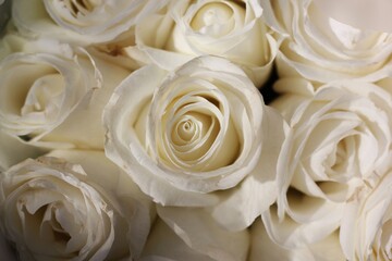 white roses bouquet
