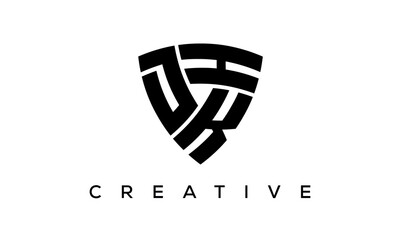 Shield letters DKH creative logo