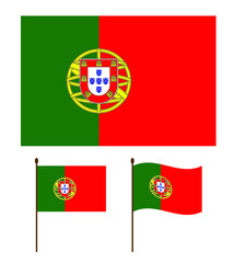 Portugal Flag, Flag of Portugal Vector Illustration