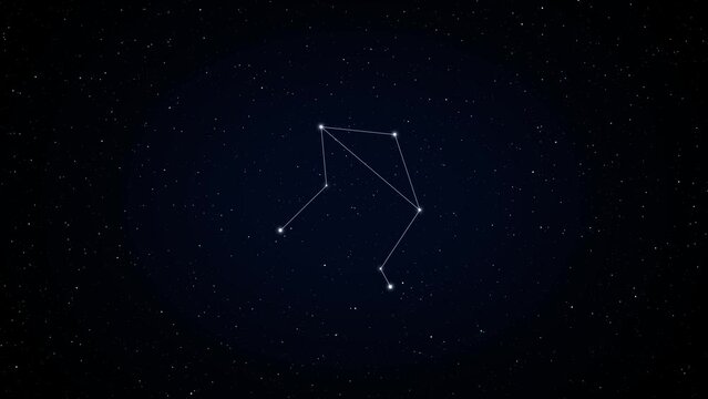 libra. Zodiac constellation animation. 4k resolution. Seamless loop.