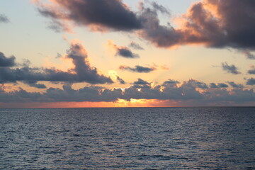 sunset over the sea