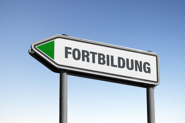 Obraz premium Fortbildung, Wegweiser