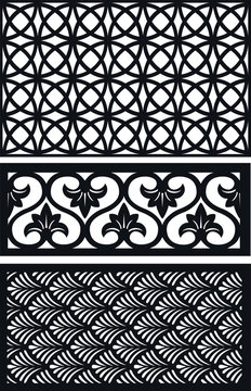 laser cut decoration doors,windows pattern design geometric,abstract floral motifs vector illustration stock 