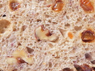 クルミ入りパンの断面