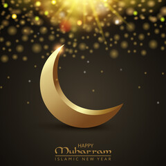 Plakat Happy Muhammad. Islamic New Year background. Vector
