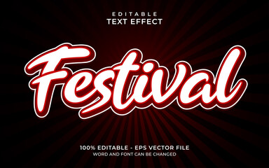 Festival editable text effect