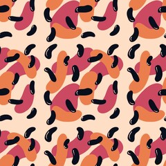 Abstract seamless beans pattern for fabrics and packaging and gifts and cards and linens and kids