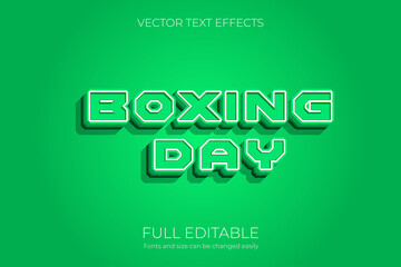 Boxing day text effects modern design Free Vector