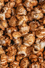 Close up view of sweet popcorn