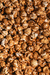 Close up view of sweet popcorn