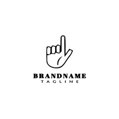 Fototapeta premium hand gesture logo cartoon design icon vector illustration