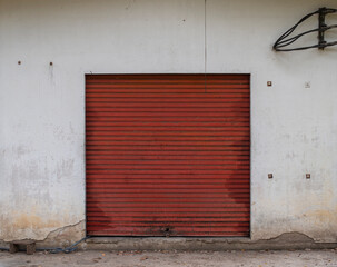 Old metal roller door background photo