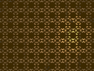 VECTOR GOLDEN PLANT ORNAMENT ON BROWN BACKGROUND