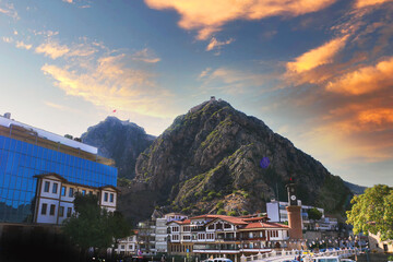Fascinating view of the city of Amasya, also known as the city of princes. town center