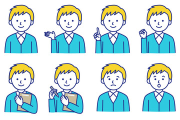 人物 男性 襟 ワイシャツ カジュアル セーター カーディガン アイコン