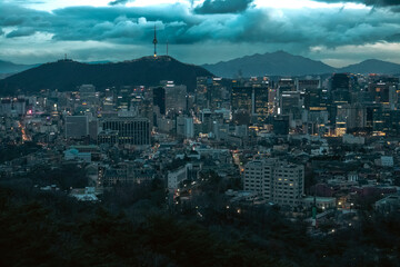 서울 전걍 야경 풍경 삼청공원 말바위전망대 