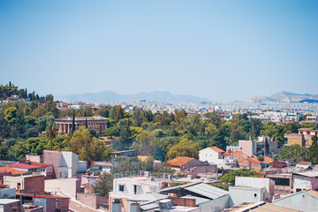 Fototapeta na wymiar View of Athens City centre. Block of buildings.