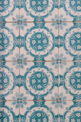 vintage old tile pattern with flowers