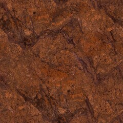 Contrast brown marble texture with dark cracks. Seamless square background, tile ready.