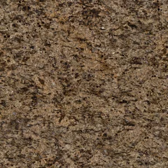 Tuinposter Light brown granite texture with black dots. Seamless square background, tile ready. © Dmytro Synelnychenko