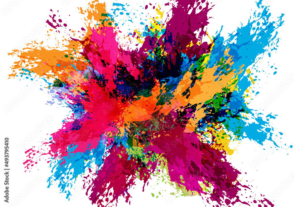 Poster abstract vector splash and paint color background . paint splash color. vector illustration design b