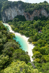 Beautiful view of walkway leading to viewpoint in Koh Hong island at Krabi , Thailand