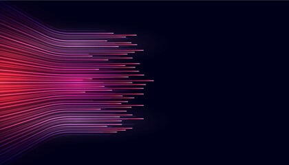 Modern abstract high-speed lines movement. Dynamic motion light trails on dark background. Futuristic, technology pattern for banner or poster design.