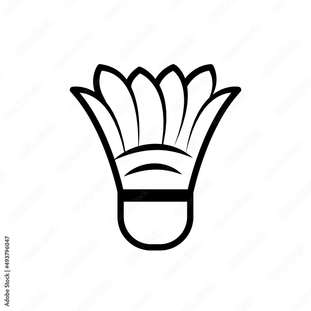 Poster shuttlecocks icon. line icon style. suitable for badminton icon. simple design editable. design temp