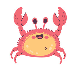 Crab cartoon character design element isolated illustration