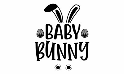 Fototapeta premium Baby Bunny SVG cut file,