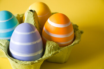 easter eggs in a basket