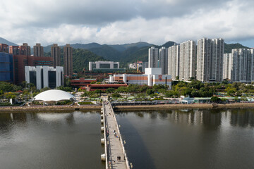 Fototapeta na wymiar Top view of Hong kong residential district
