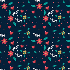 Seamless pattern happy mothers day.