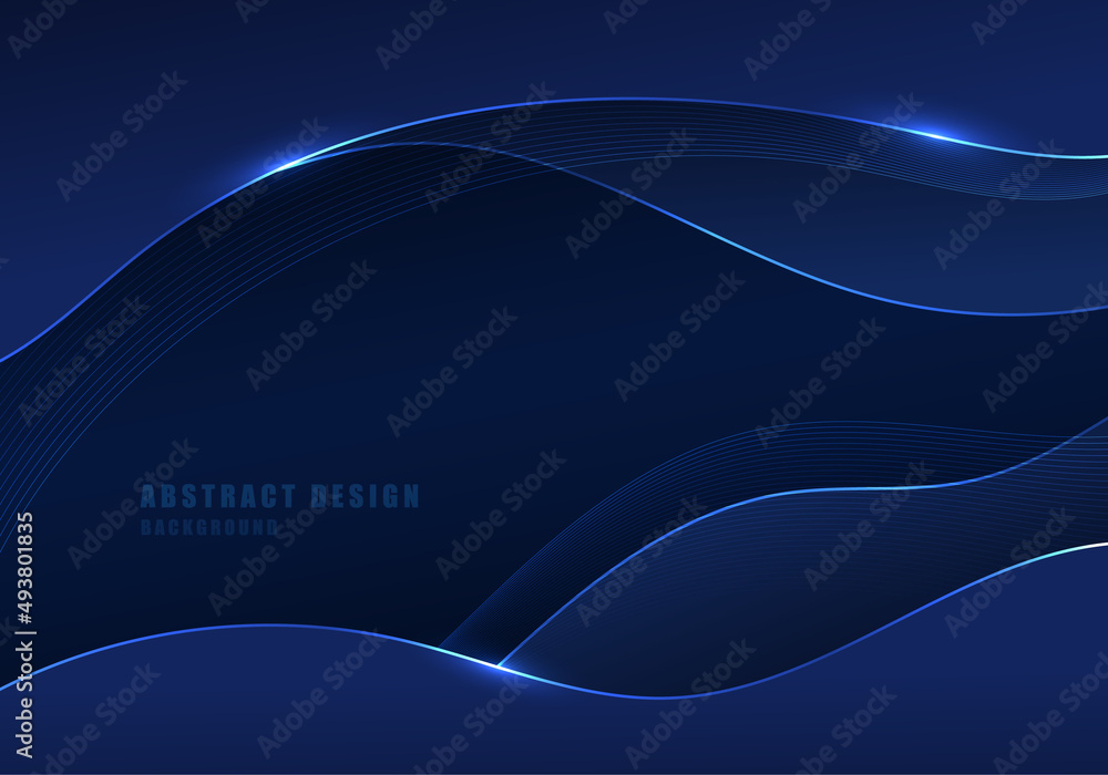 Poster abstract tech gradient blue design artwork decorative template. well organized object for use backgr